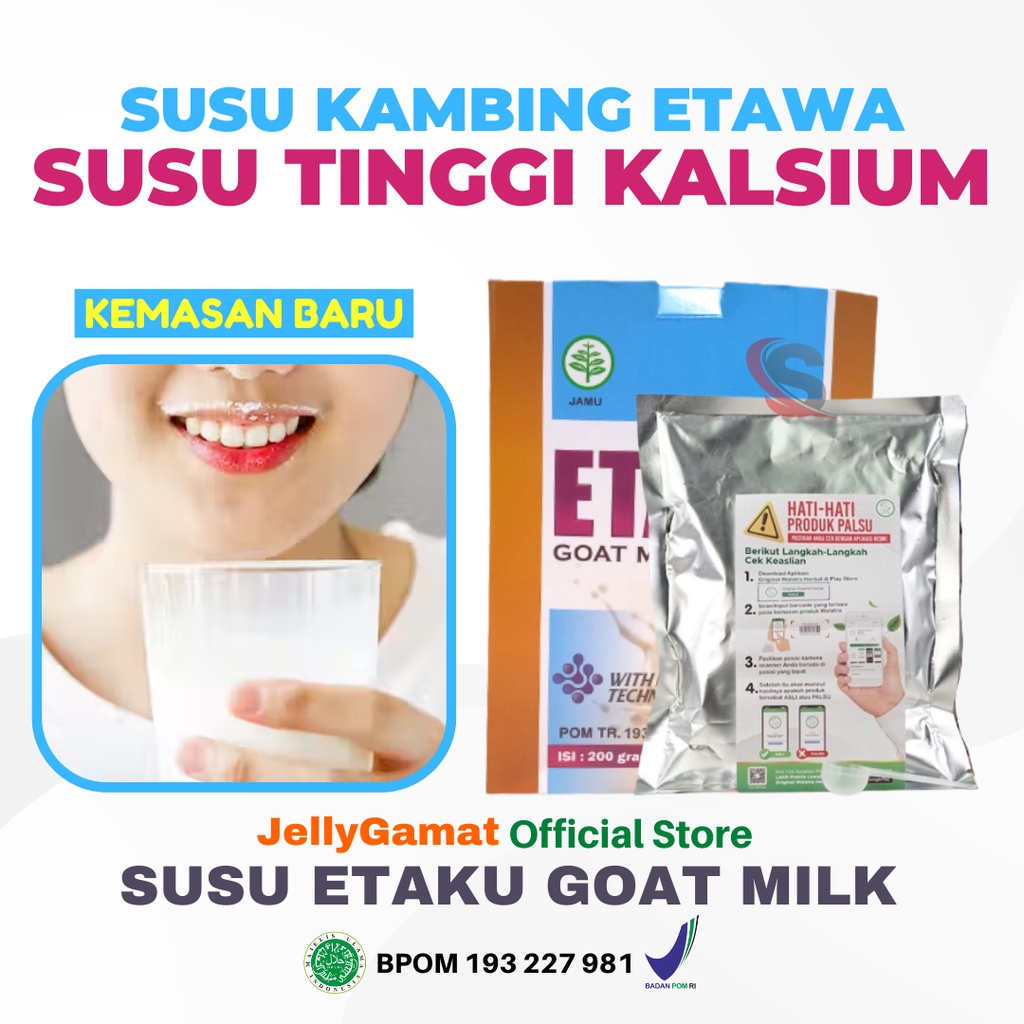 

Susu Tinggi Kalsium, Obat Penambah Tinggi Badan, Susu Kambing Etawa Bubuk Enak Tidak Bau - Etaku