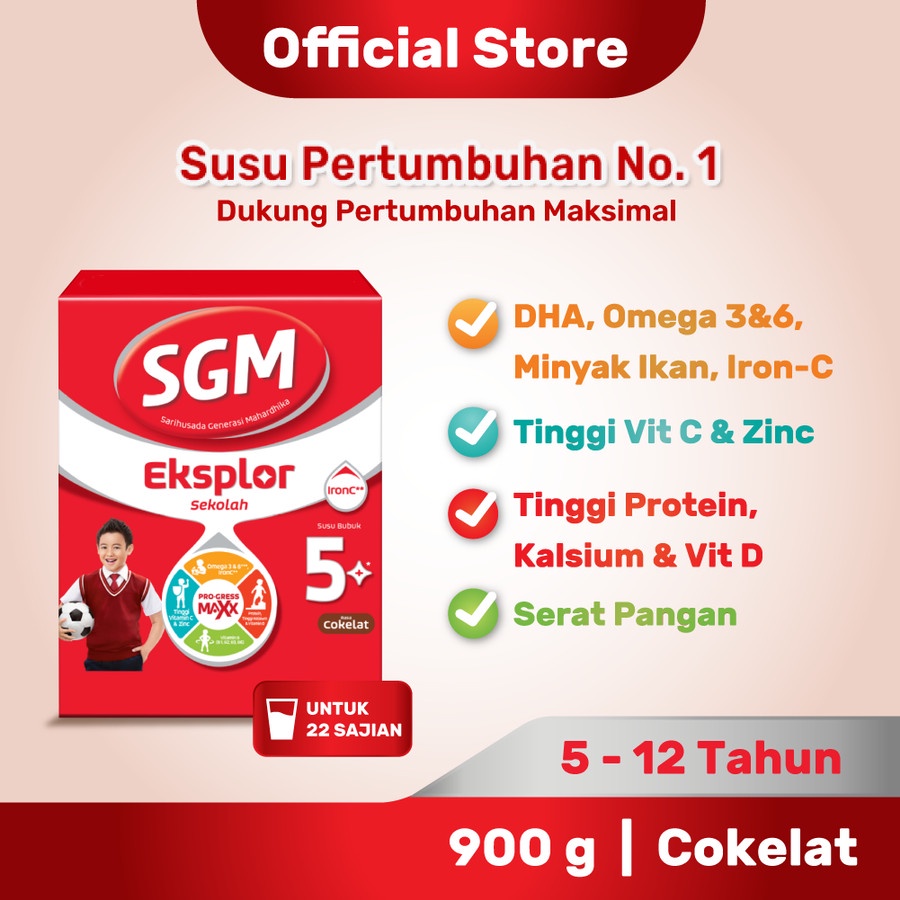 SGM 5+ 5 Plus Box 900 gram Coklat/ Madu