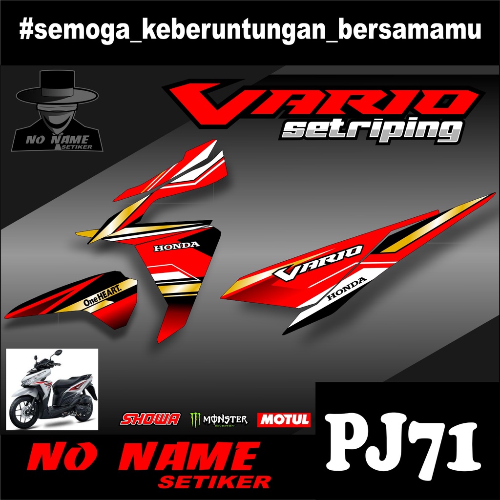 STRIPING VARIO 125 150 racing (pj71) TAHUN 2015 2014 2015 2016 2017 stiker sticker decal