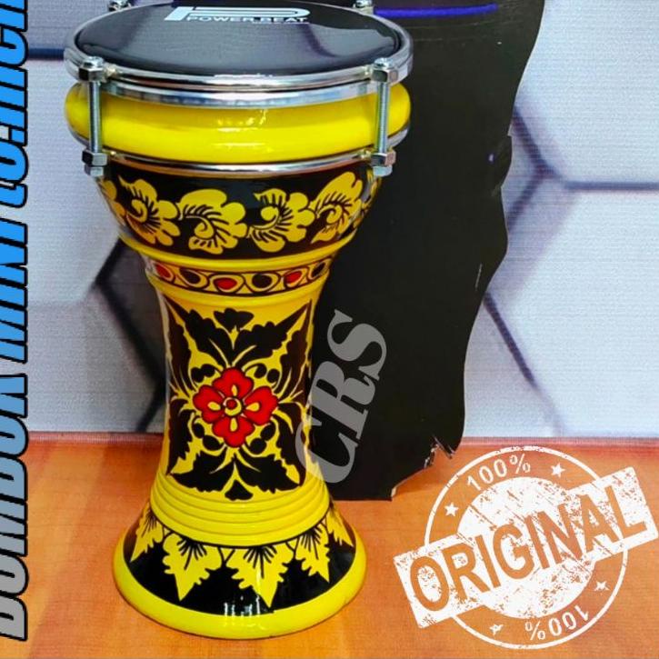 Berkualitas ✓ Gendang Anak Marawis 6 inch Kuning Hitam Power Beat Hitam