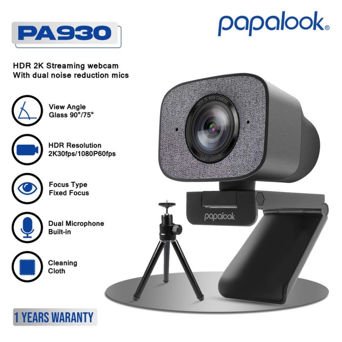 Earpon Papalook Webcam 2K 30Fps 1080P 60Fps Streamcam Pc Kamera Web - Pa930