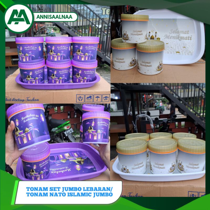 Toples Tonam Jumbo/ Toples isi 6pcs Nampan Calista/  Tonam Jumbo set/ Toples Tonam Islamic
