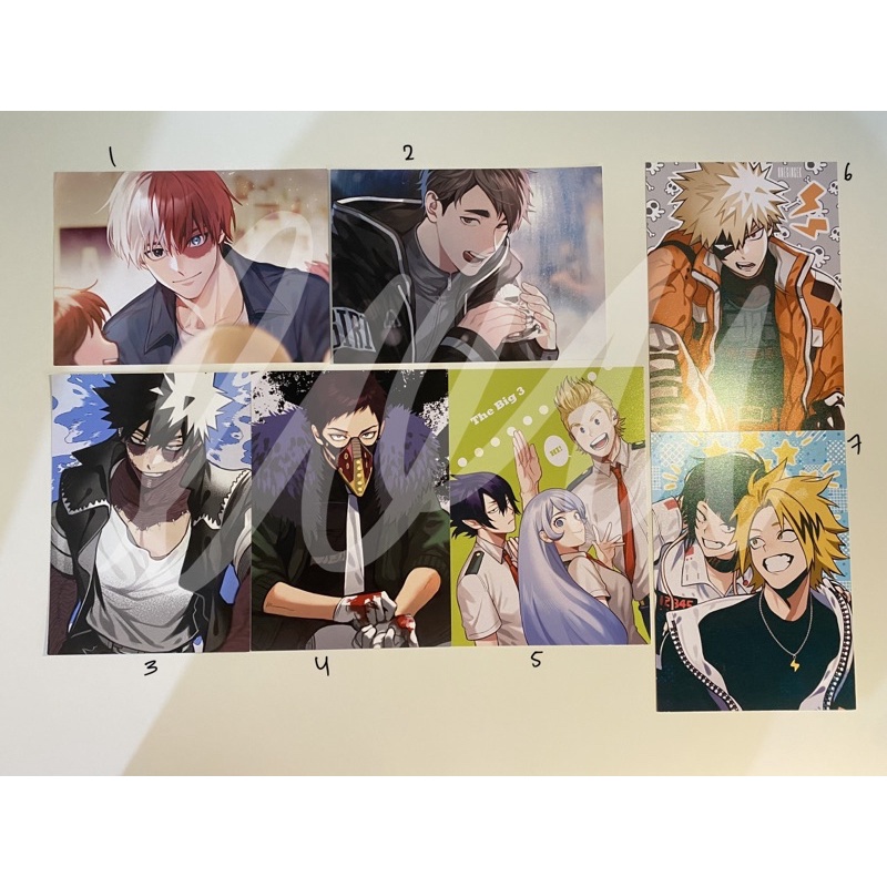 [BACA DESKRIPSI] PRELOVED POSTCARD PHOTOCARD ANIME KERTAS GANTENG HAIKYUU JUJUTSU KAISEN TOKYO REVEN