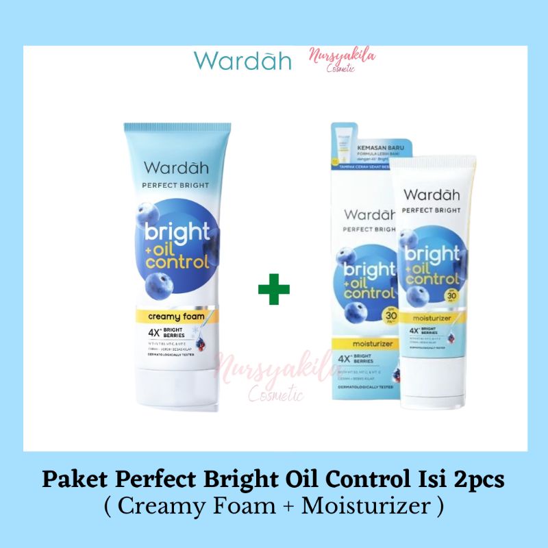 Wardah Perfect Bright Oil Control Paket Isi 2pcs ( Creamy Foam + Moisturizer )