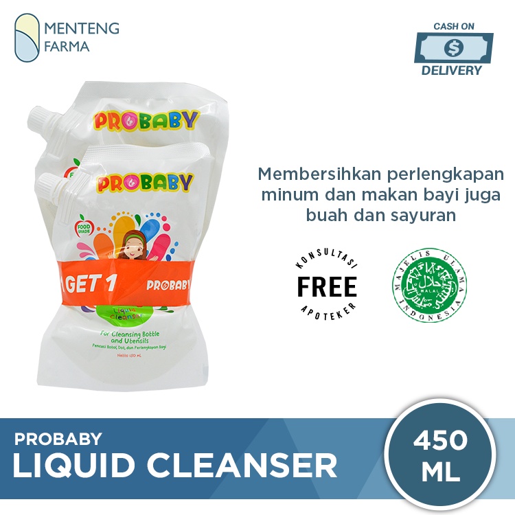 Probaby Liquid Cleanser 450 mL - Sabun Cuci Botol Bayi