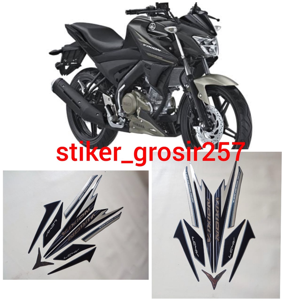 STIKER STRIPING LIS BODY VIXION ALLNEW FACELITE 2017 2018 HITAM