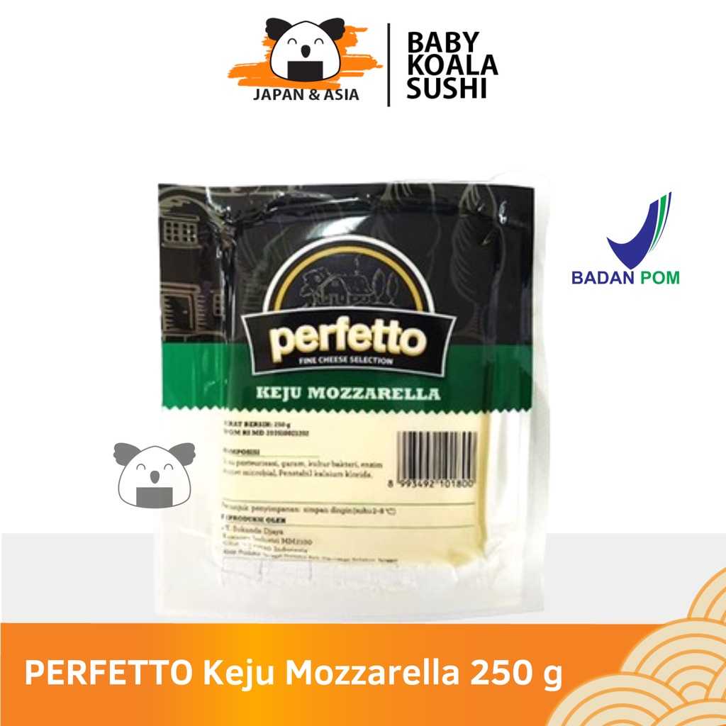 [10/2023] PERFETTO Mozzarella Cheese Block Keju Mozarela 250g (EXP 09/2023)