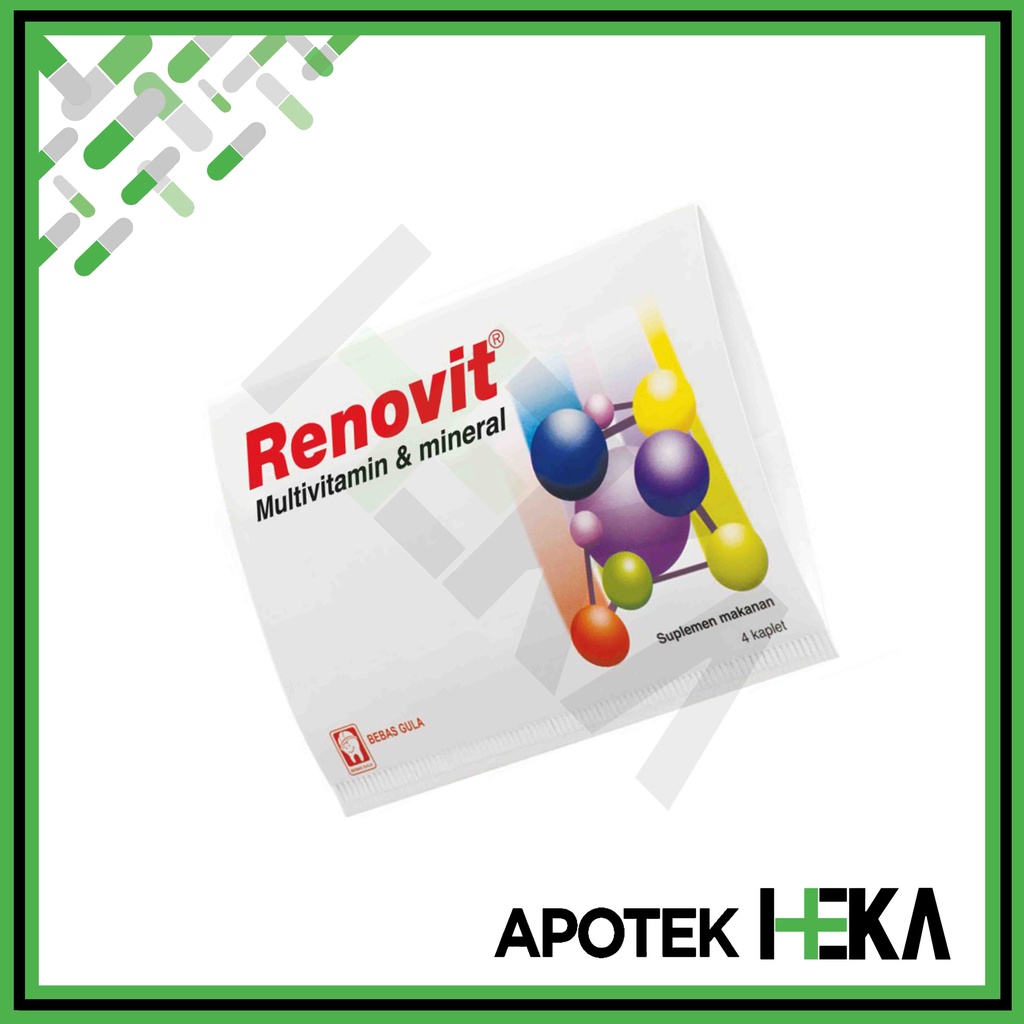 Renovit Strip Isi 4 Kaplet - Multivitamin dan Mineral (SEMARANG)