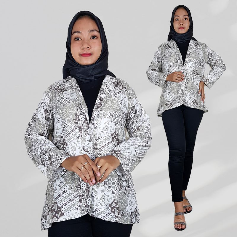 Bolero Batik Soft Model Jas Lengan Panjang - Naira Batik