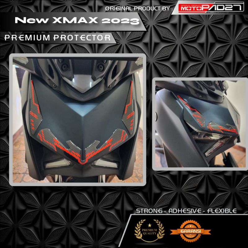 Stiker resin tameng depan Yamaha XMAX New Sticker timbul premium alis lampu depan Yamaha XMAX 2023 New