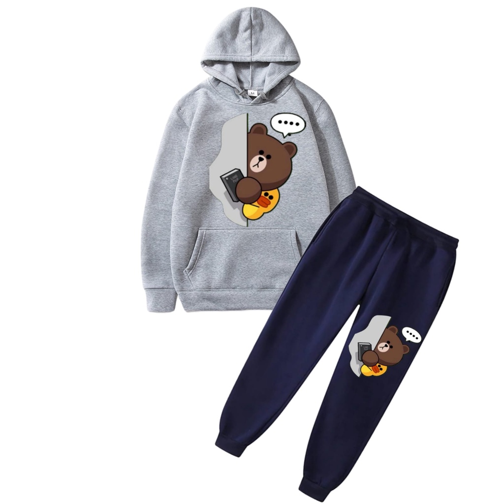 Hzl_outfit Setelan Sweater Hoodie Anak Craze/Sweater Hoodie Setelan COD Size S.M.XL
