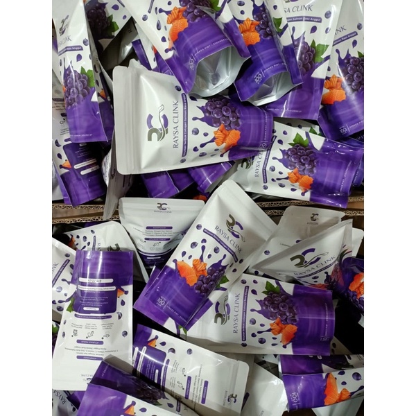 Minuman Collagen Colagen Drink With DNA Salmon Ekstract Anggur 100gr Raysa Clink