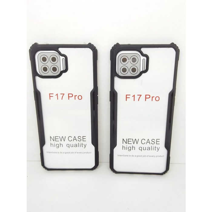 Case HP Oppo RENO4 F 6.43" Hard Mika List Hitam F17 PRO CasinG AGH