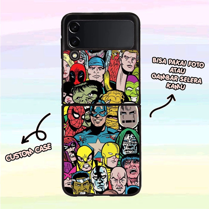 Case Casing Samsung Galaxy Z Flip 3 5G, Z Flip 4 5G, Z Fold 3 5G, Z Fold 4 5G Hardcase Custom Marvel