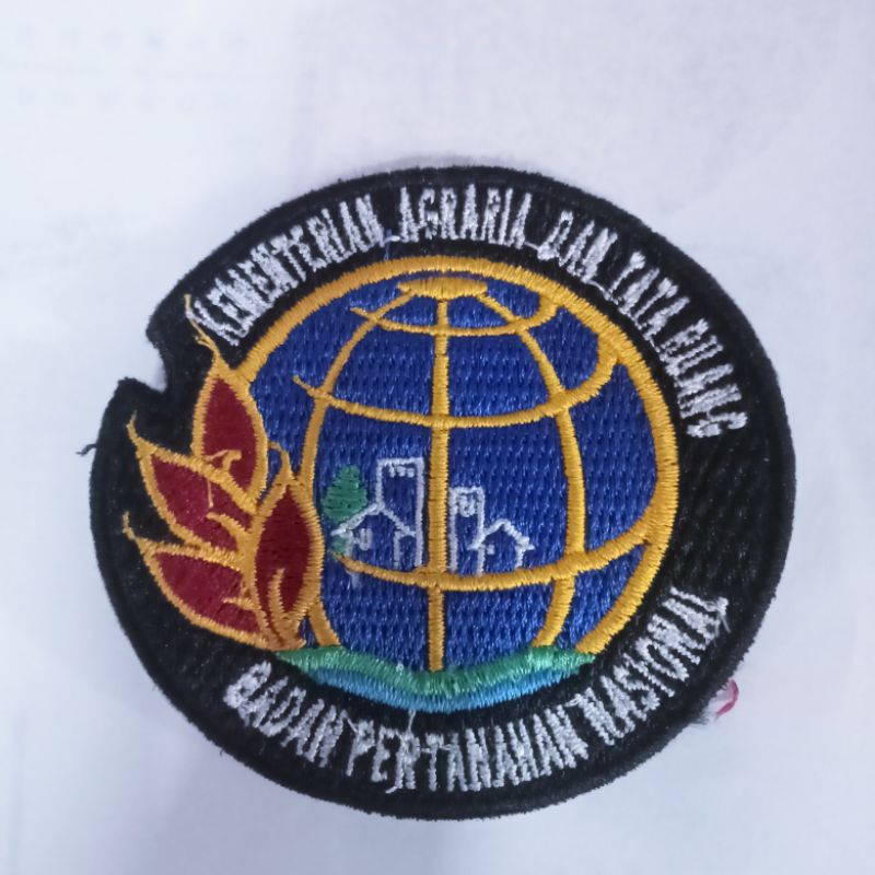 badge BPN Kementerian Agraria logo BPN Kementerian Agraria bordiran Logo BPN Agraria