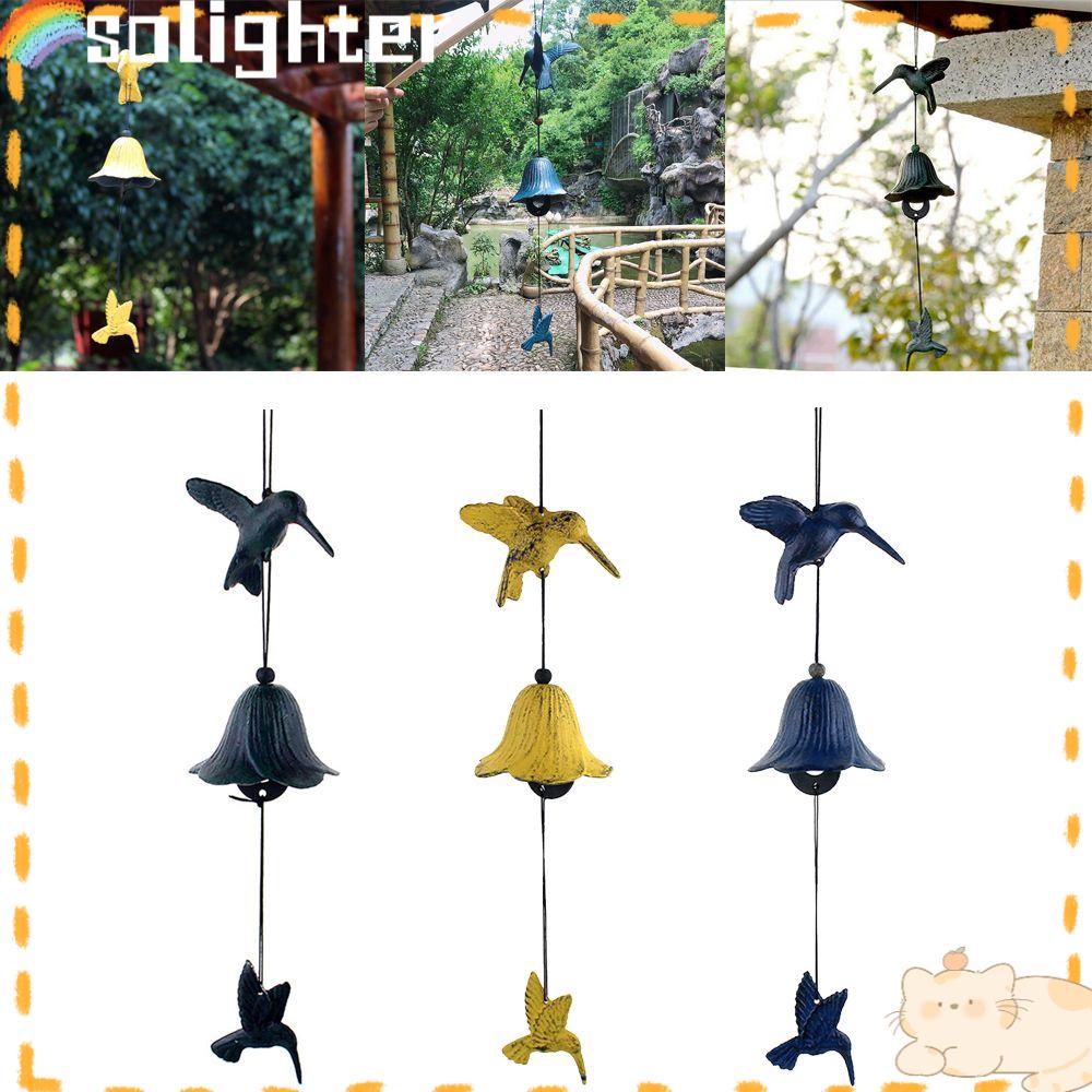 Solighter Hummingbird Lonceng Angin Indoor Outdoor Kreatif Handmade Dekorasi Taman