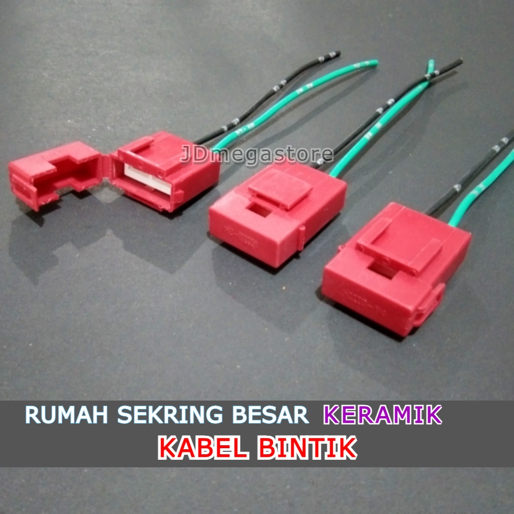 (Grosir/COD) Rumah Sekring Tancap Keramik / Fuse Box Ceramic - KABEL BINTIK