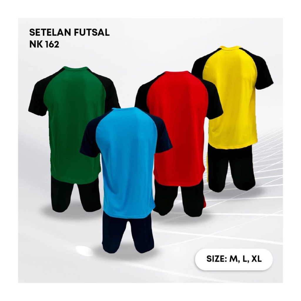 Kaos futsal pria NK162 setelan baju celana sepakbola jersey wanita dewasa t-shirt outfit seragam jarsey kostum olahraga pakaian apparel sport jersy jogging gym tenis hiking casual jersi print custom suit kuning