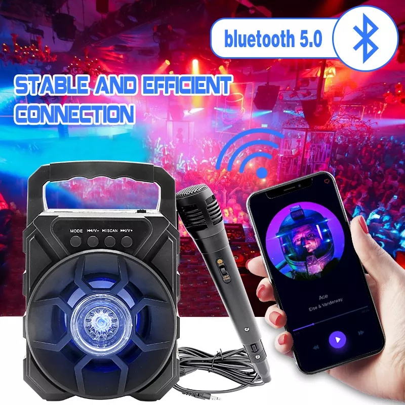 Weyon Sakura Speaker Bluetooth Aktif Portable Wireless Free Karaoke Microphone