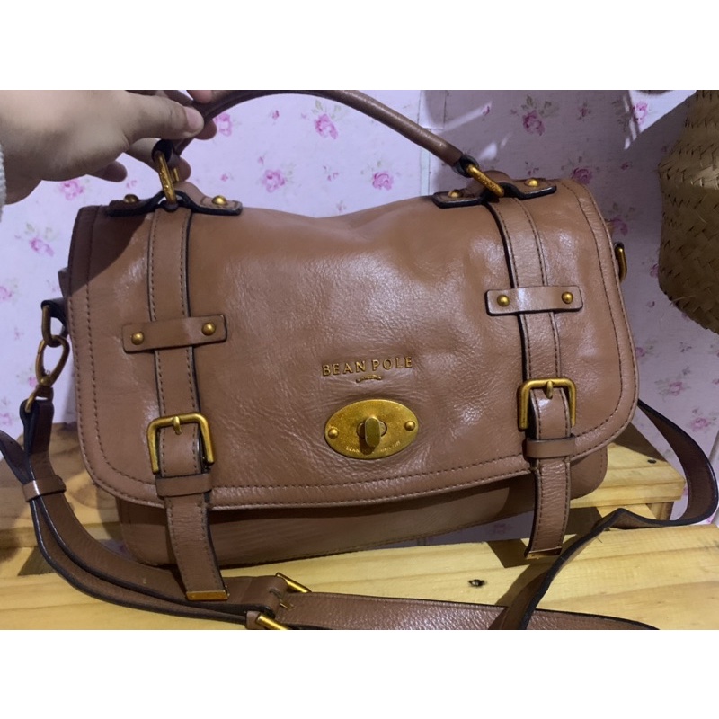 Tas sling beanpole kulit asli