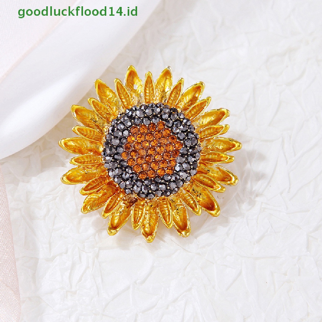 [GOOGFOUR] Vintage Collecg Beauty Flower From Sunflower Bros Untuk Wanita Gadis Pesta Pernikahan Bros Pin Hadiah [TOP]