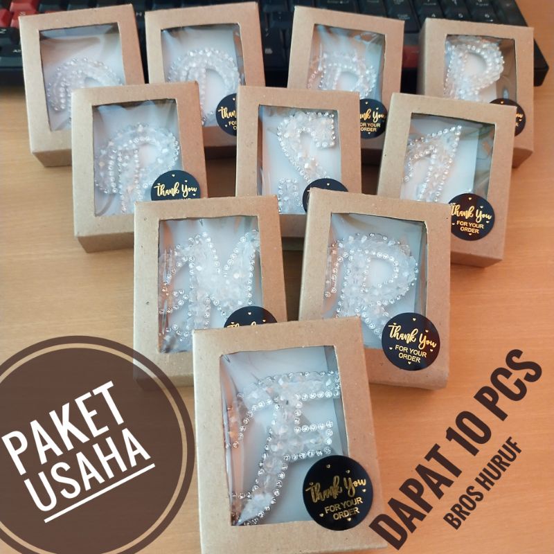 Paket usaha Bros huruf dapat 10 pcs bisa request