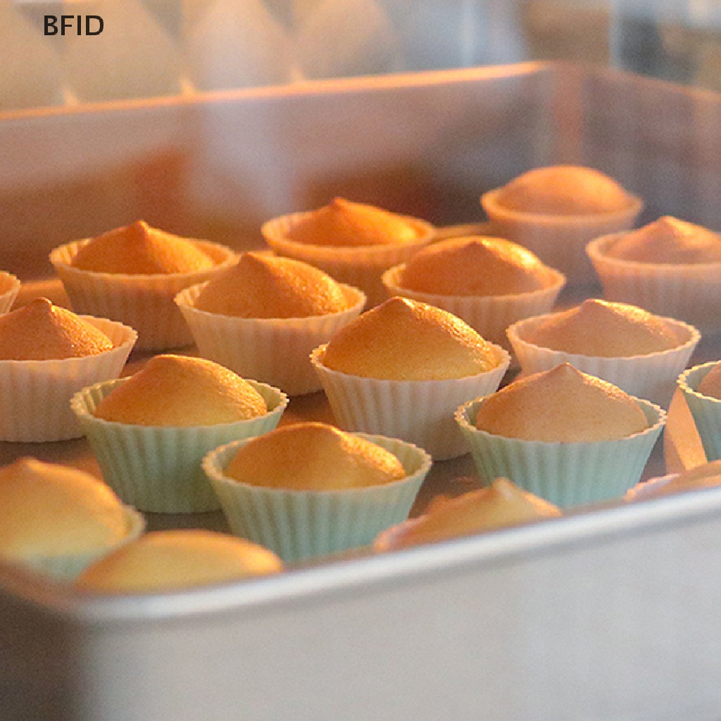 [BFID] 10pcs Cetakan Kue Silikon Bentuk Bulat Muffin Cup Mini Cake Cup Alat Dapur [ID]