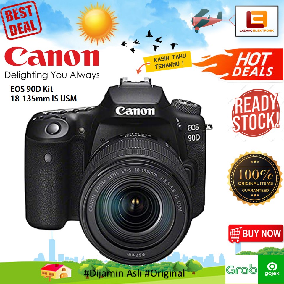 Canon EOS 90D Kit 18-135mm IS USM DSLR Camera