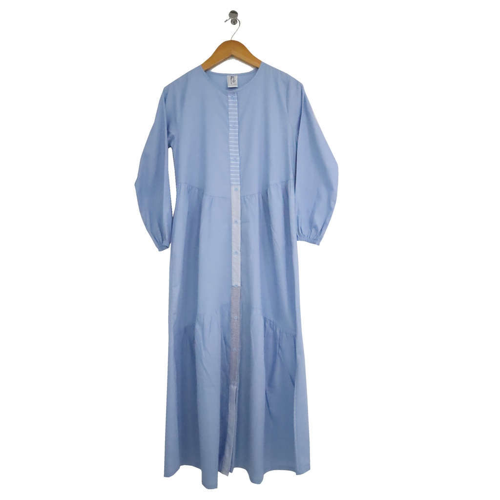Lunangoofficial-Gamis Couple Terbaru  Remaja Anak Katun Premium LGA 842-Baby Blue