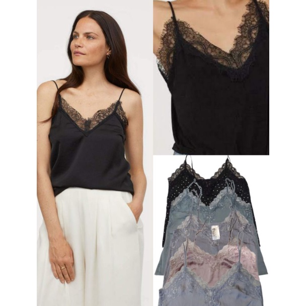 TANKTOP RENDA BY H*M//TANKTOP SATIN H*M//TANKTOP LACE