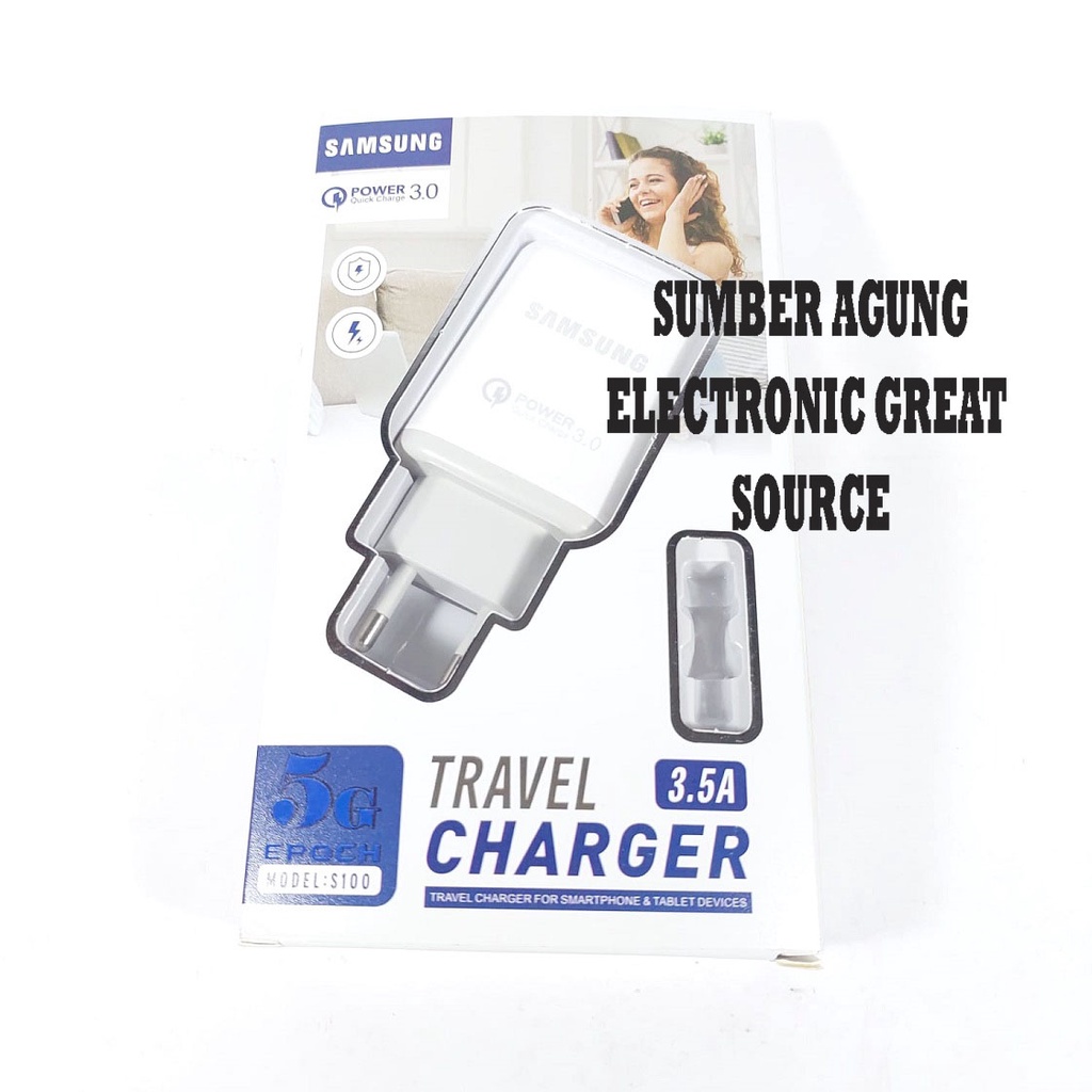 Samsung Travel Charger S100 Casan HP Model Micro 3.5A 5G Epoch Cas Handphone Lama