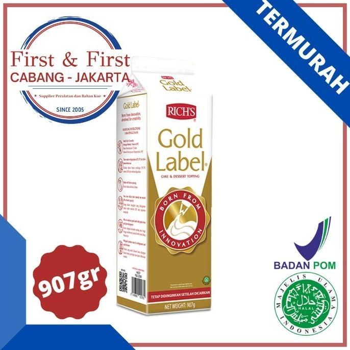 

Rich Gold Label Whipping Cream (1 karton 12pcs) [Khusus Gojek/Grab]