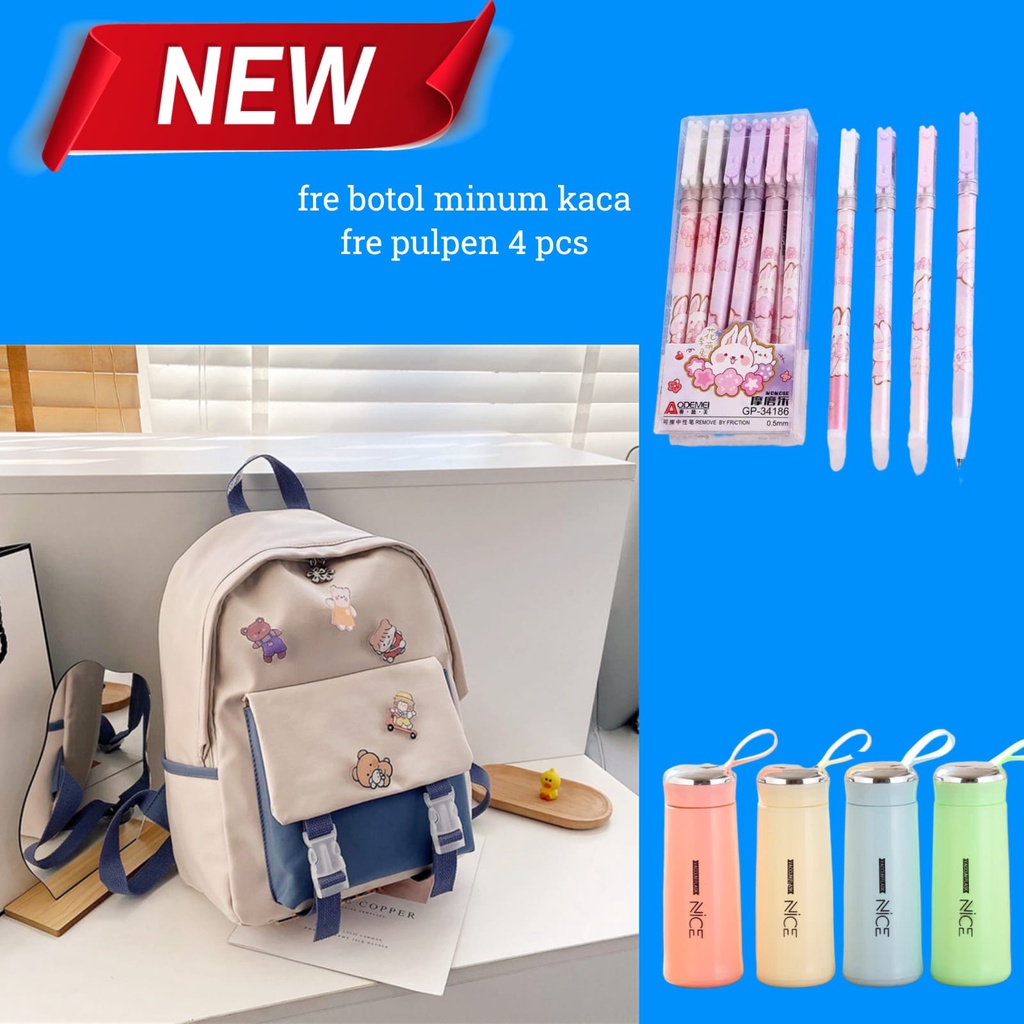 Backpack Anak- Schoolgirl Korean Version Harajuku Ulzzang High School Student Campus Backpack Ransel