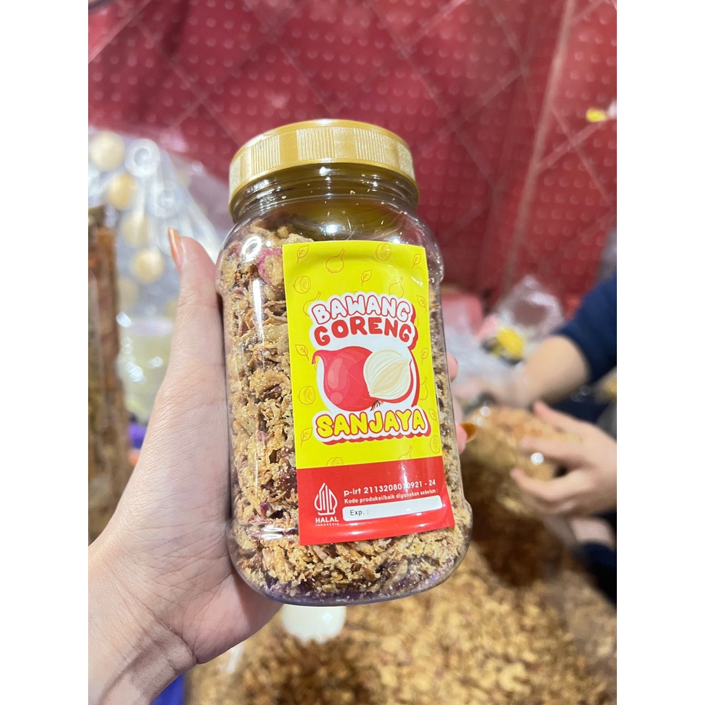 BAWANG GORENG BREBES SANJAYA 130GR ( TANPA UBI )