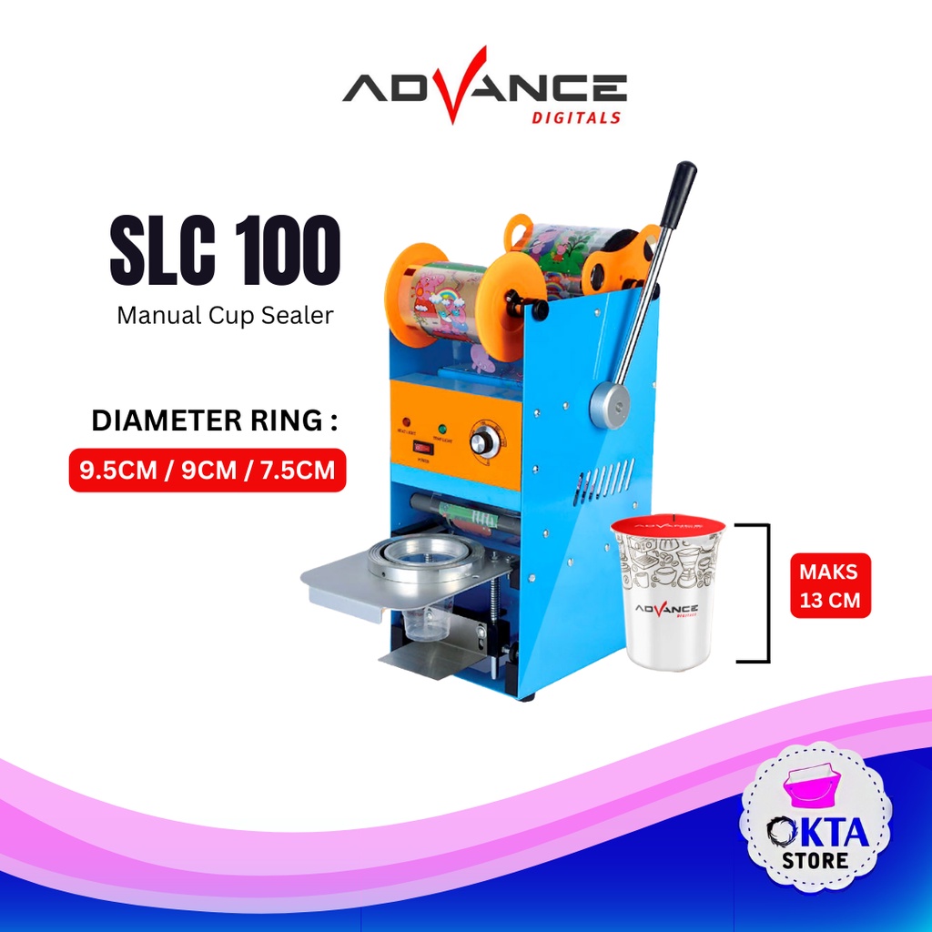 Advance Manual Cup Sealer Mesin Press Gelas SLC-100 GOJEK GRAB