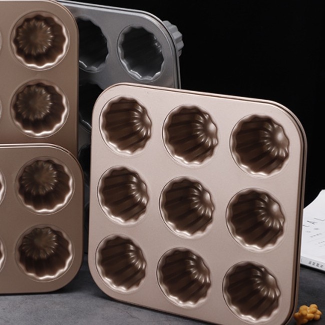 9cups canele bake pan / loyang cannele 9 lubang / caneles baking pan