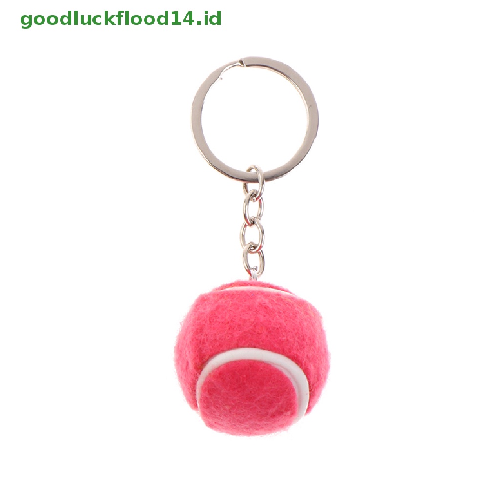 [GOOGFOUR] Bola Tenis Gantungan Kunci Logam Gantungan Kunci Mobil Key Ring sports chain sliver pendant [TOP]