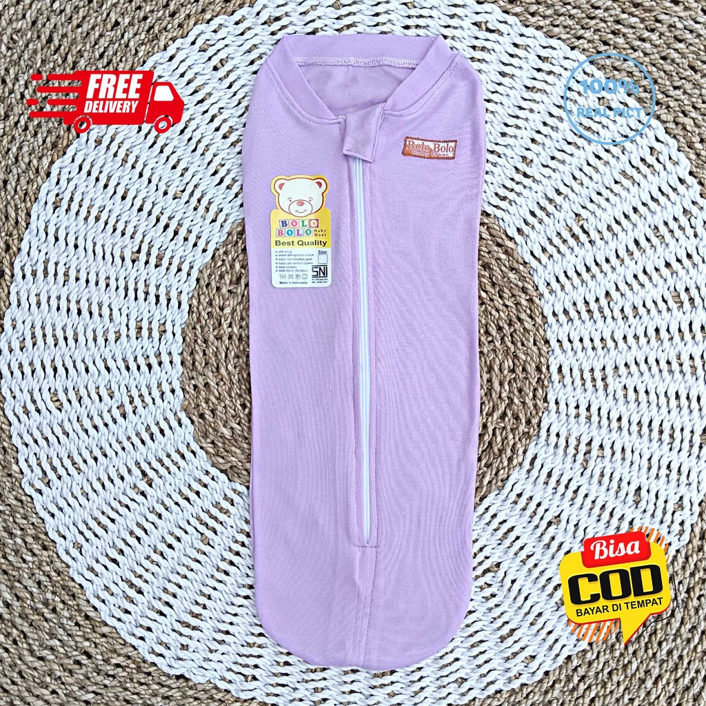 SALE 7.7 Serian Lilac - 3 pcs Bedong Instan Resleting LILAC SERIES merk SNI Bolo - Bolo / Bedong Bayi INSTAN Serian Lilac