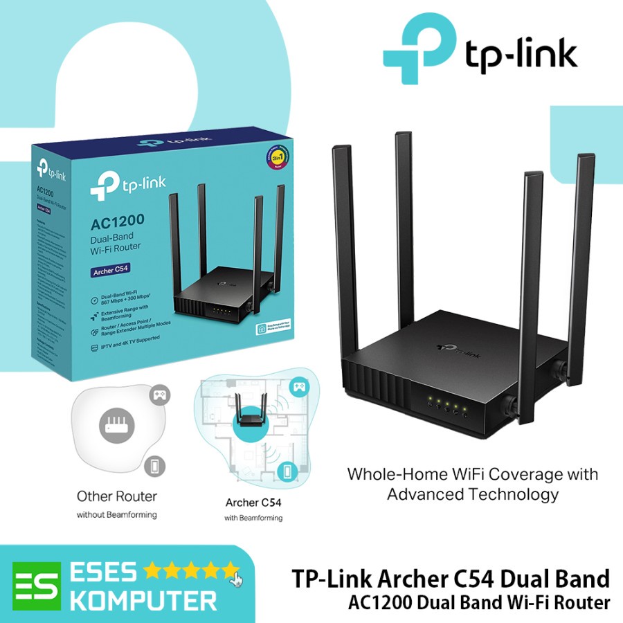 Router TP-Link Archer C54 AC1200 Dual Band Wireless MU-MIMO WiFi