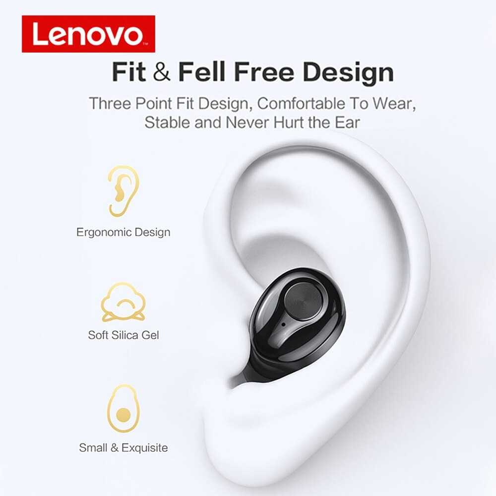 Lenovo TWS Earphone True Wireless Bluetooth 5.0 Charging Dock - HT18