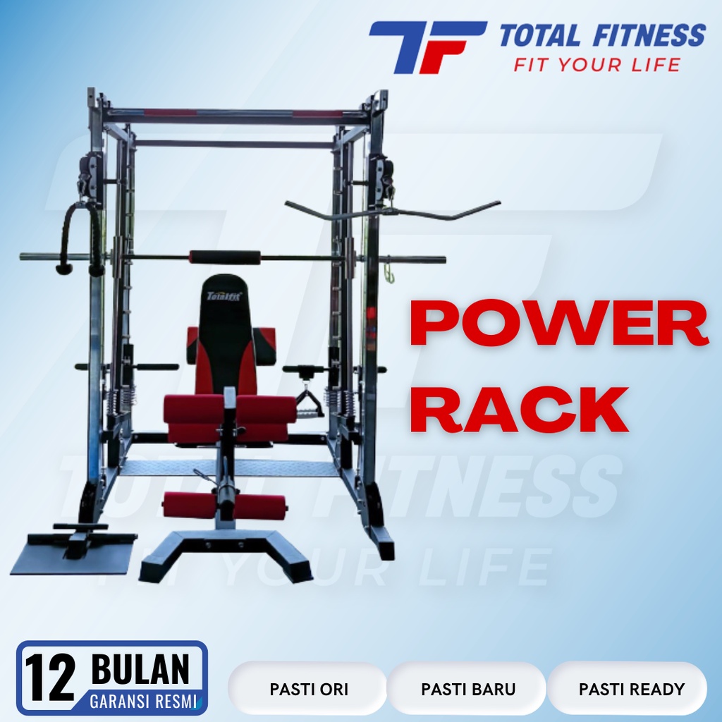 Alat Olahraga Power Rack Total Fitness