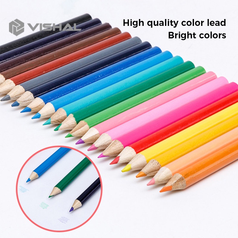 VISHAL Crayon Anak Pengasah 208pcs Set Alat Menggambar Melukis Anak-anak Crayon Cat Air Pensil VS-1859