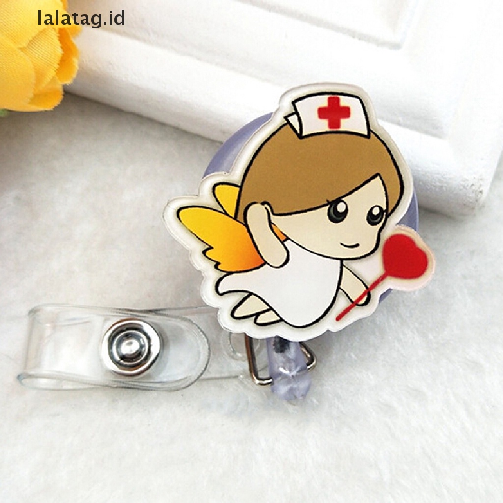 [lalatag] Retractable Badge Reel Perawat Exihibiton ID Name Card Badge Holder Supplie Sekolah [ID]