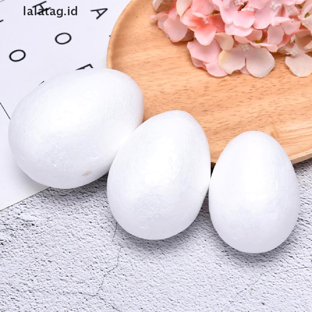 [lalatag] 10pcs Telur Paskah Styrofoam Bola Busa Handmade DIY Craft Dekorasi Pesta [ID]