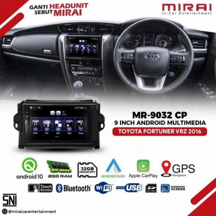 HEAD UNIT ANDROID  FORTUNER BARU