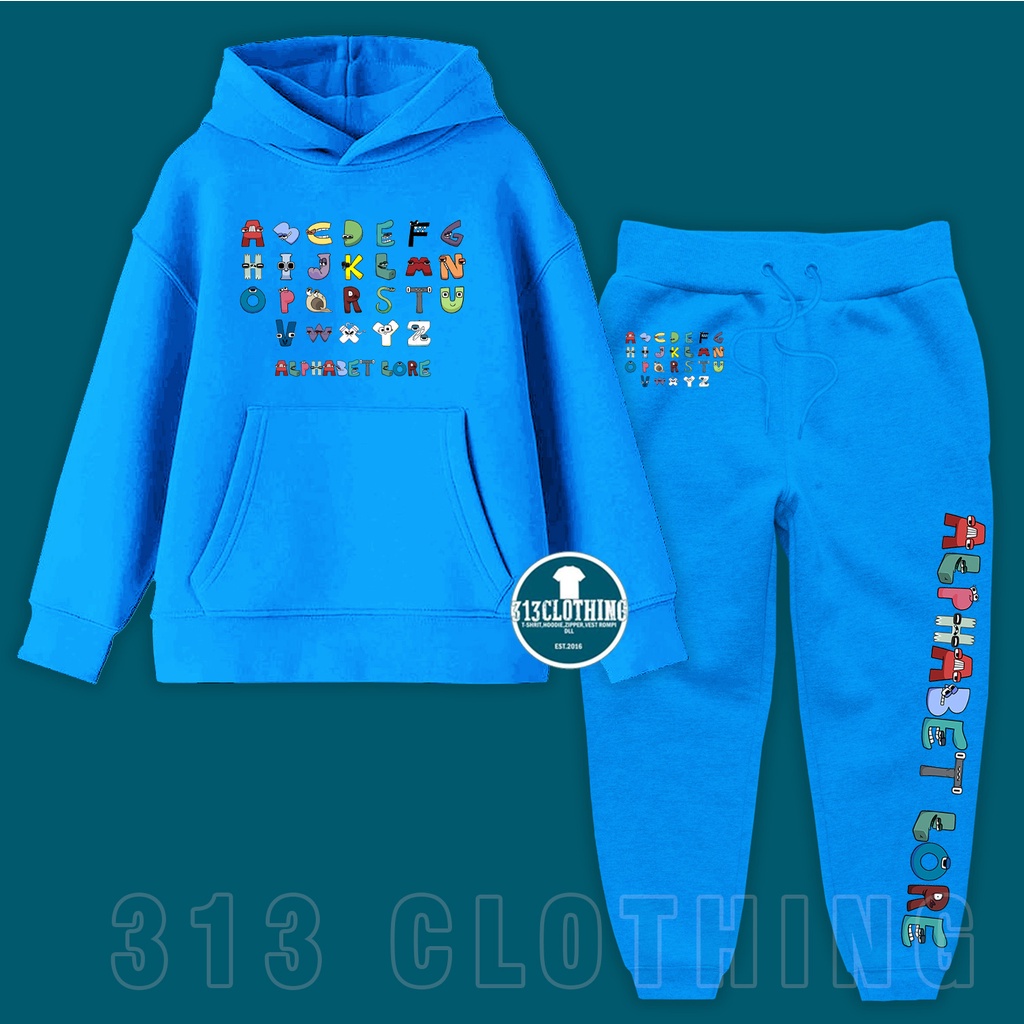 Setelan Anak Alphabet Lore Hoodie Anak Alphabet Lore Jogger Set Anak
