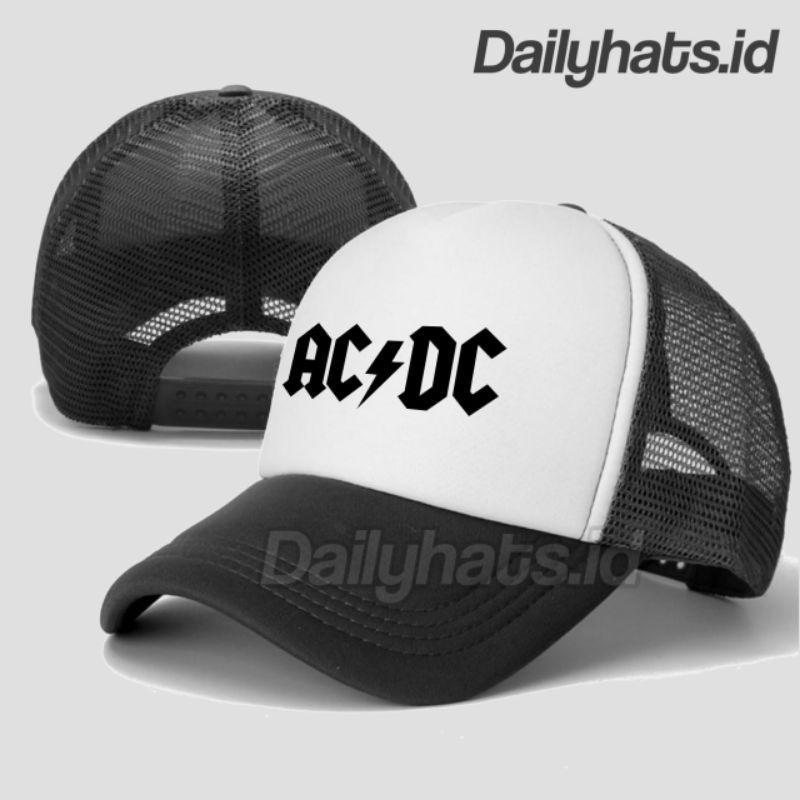 TOPI JARING TRUCKER ACDC BAND/TOPI JARING LOGO ACDC BAND/TOPI DISTRO/TOPI PRIA