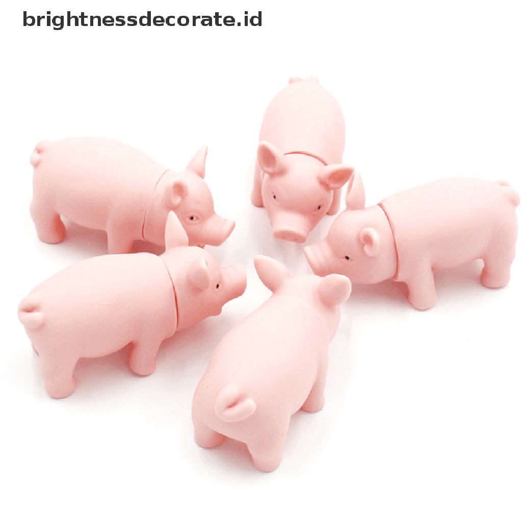 [Birth] 1pc Simulasi Interaktif Model Babi Anjing Kucing Karet Aksesoris Mainan Babi [ID]