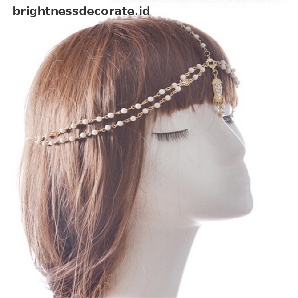 [Birth] Fashion Headband Head Band Pernikahan Mahkota Pengantin Perhiasan Rambut Aksesoris Rambut [ID]