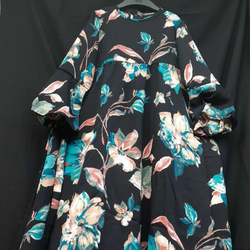 gamis anak motif bunga